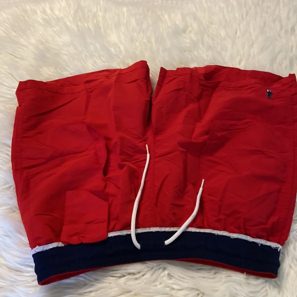 Polo by Ralph Lauren Man Swim Shorts size L inseam 5” red color - Picture 9 of 12
